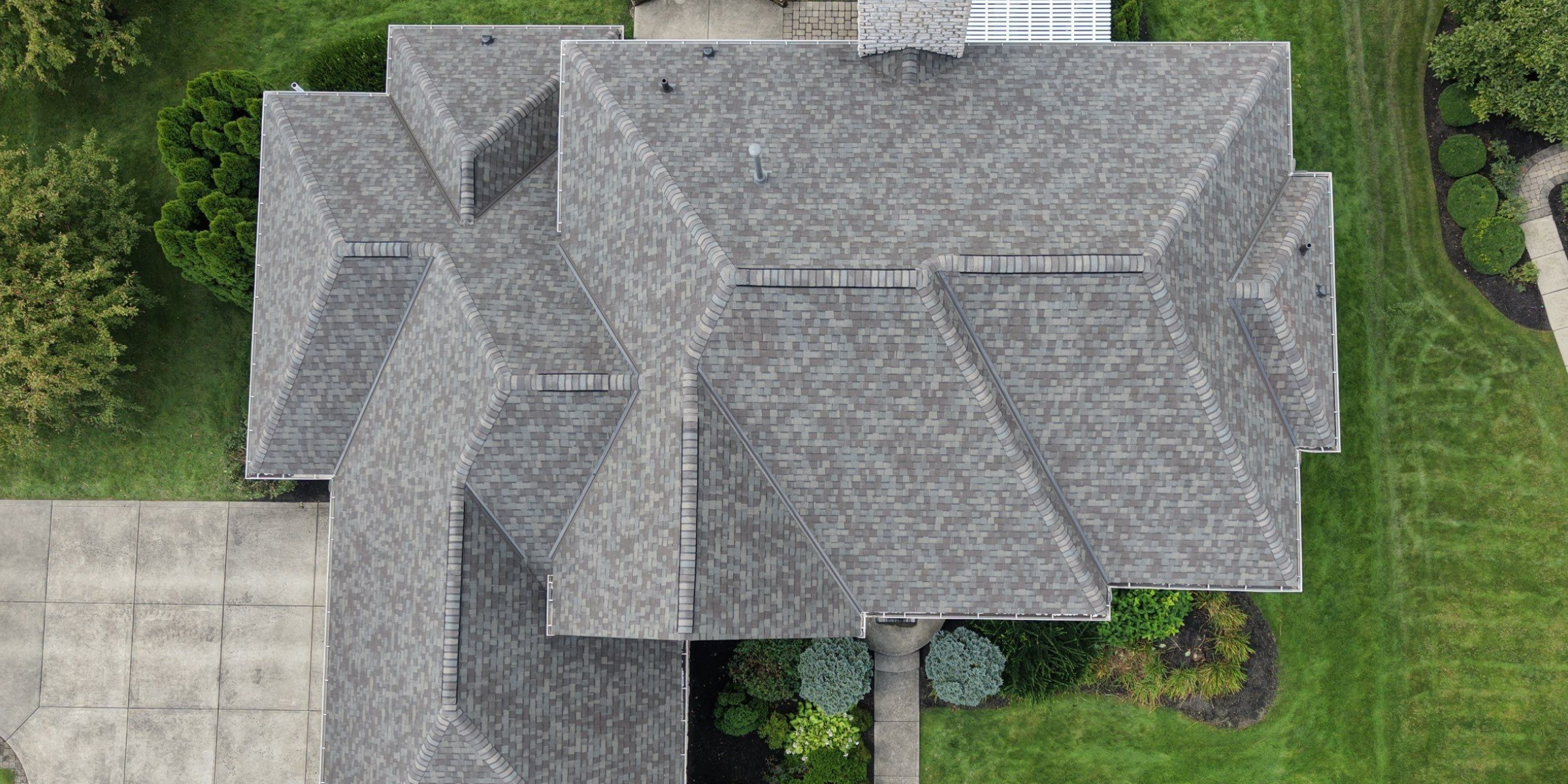 Central Ohio home with completed Newman Roofing residential roof